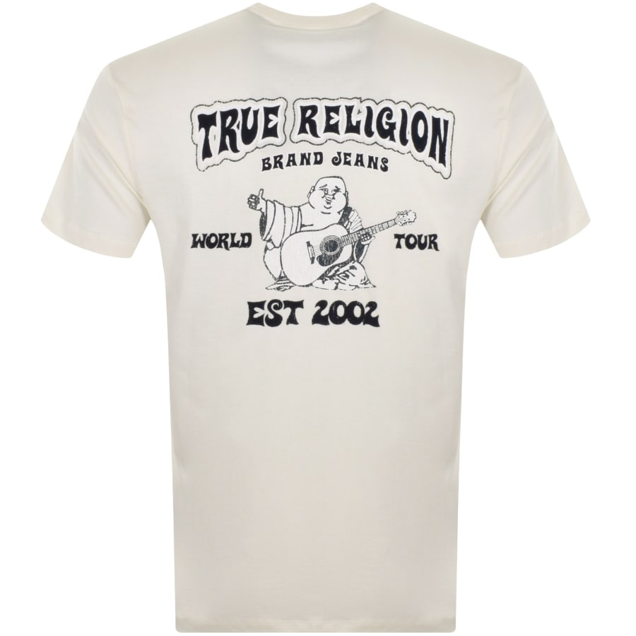 True Religion Vintage Flock T Shirt Off White